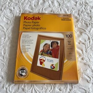 Kodak Photo Paper Matte 8-1/2 x 11"  Looks Almost Full Not Counted Open Box Read